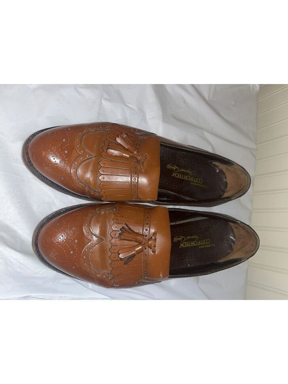 FLORSHEIM LEXINGTON Wingtip LoaferTassel Kiltie SIZE 9.5 E - Picture 7 of 13